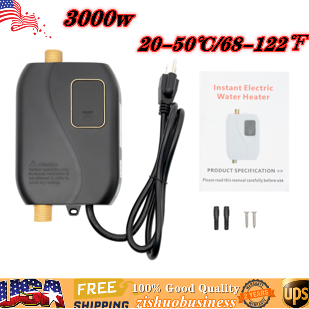 Water Heater,110V 3KW Instant Point of Use Hot Water Heater for Trailer