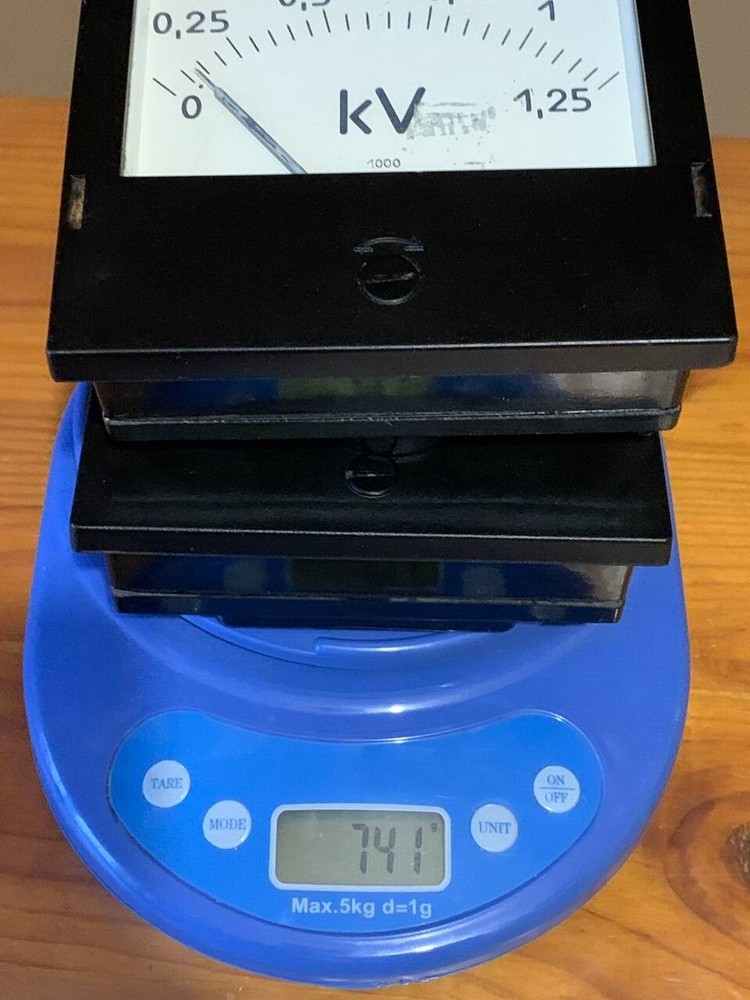 Vintage ammeter Soviet Voltmeter Industrial design Bakelite case 2pcs