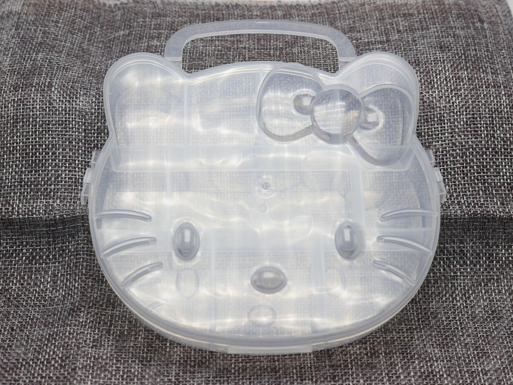 2 Clear Plastic Box Case compartments Bead Display Storage Container Various
