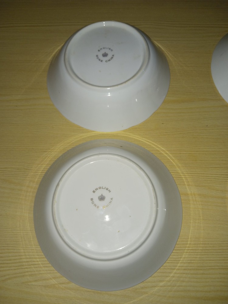 Rose/gold bone china bowl set