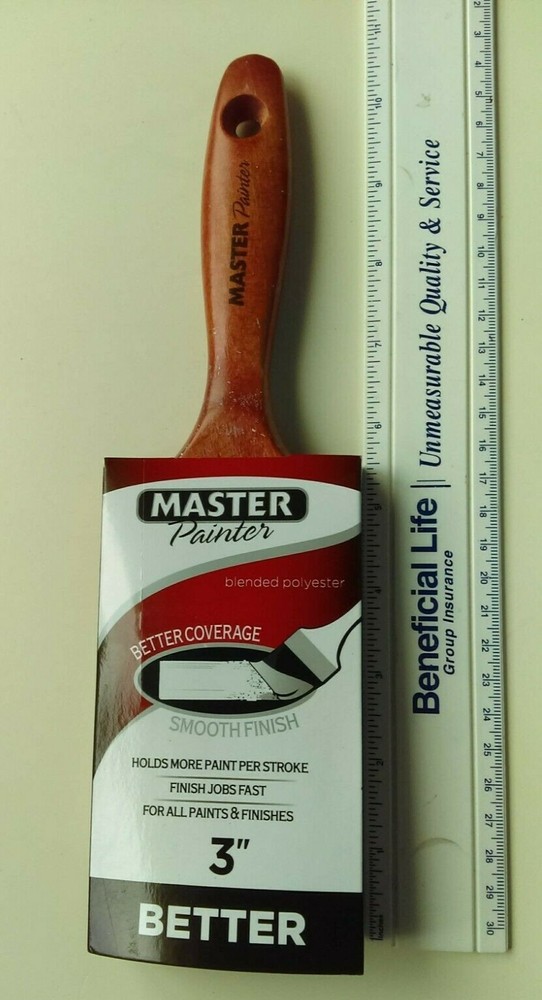 Master Painter Better Coverage Smooth Finish 3" Flat Polyester Paint Brush