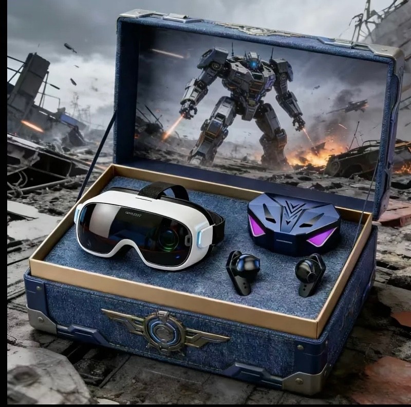 VR 3D Headset Virtual Reality Goggles + Headphones For IOS Android