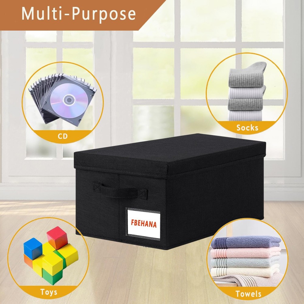 3 Pack CD DVD Storage Case Universal Stackable Organizer Black Fits 135 CD