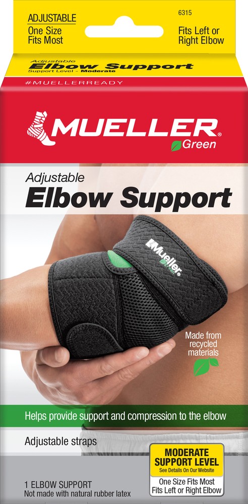 Mueller Adjustable Elbow Support, Black, One Size 6315