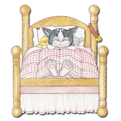 Cat Dreams Magnet Wooden