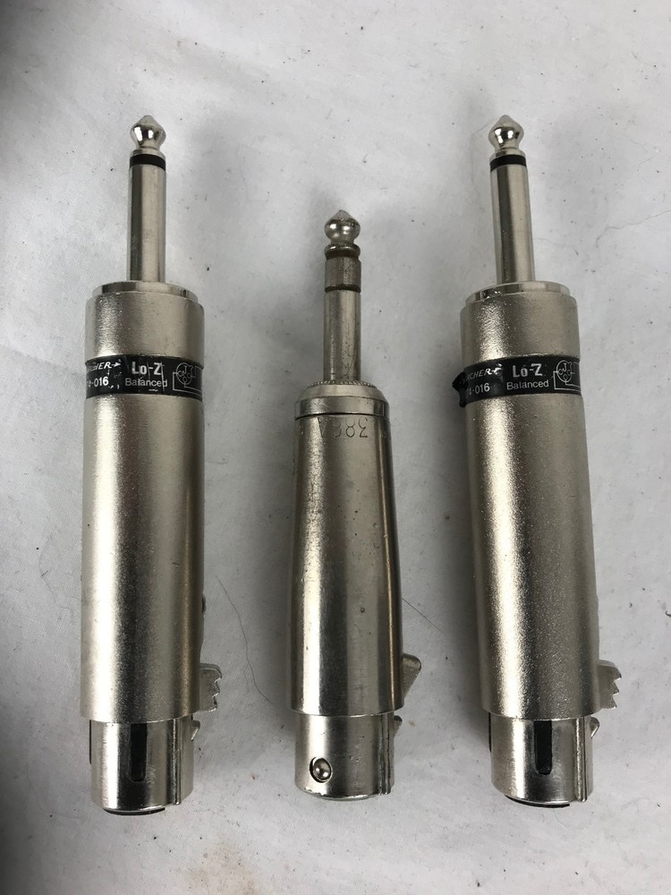 Three XLR to 1/4" Output Jack Adapters