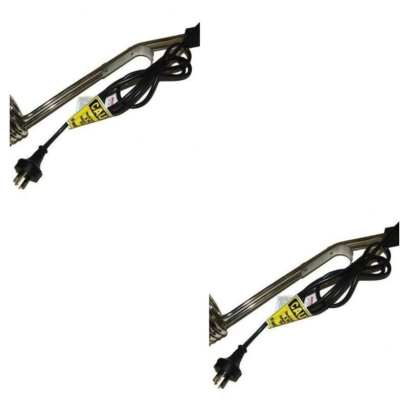 2 X BRAND NEW HOT WATER IMMERSION PORTABLE HEATER ELEMENT 2400W 240V