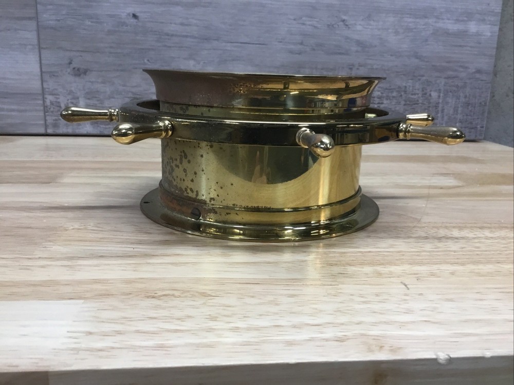 Vintage Seth Thomas Helmsman Ship Wheel Brass Clock** Unknown Working Condition