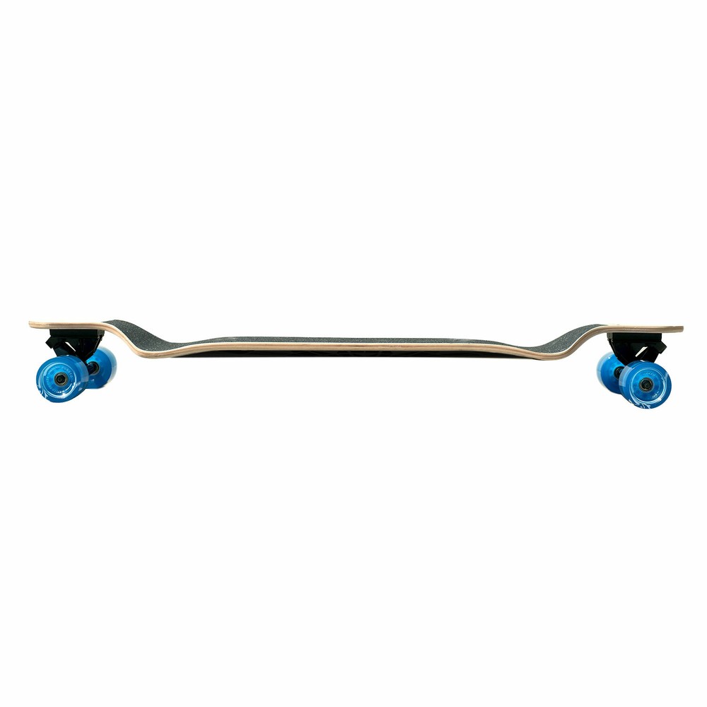 Yocaher Drop Down Longboard Complete - Checker Blue