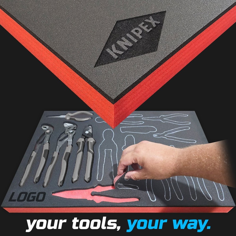 KNIPEX shadow foam tool tray insert storage organizer toolbox tool kit set