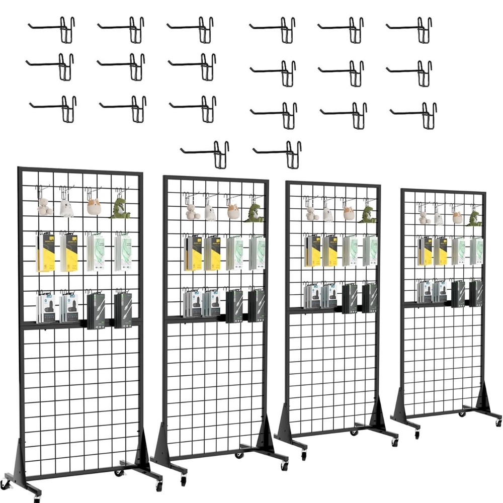 2'x5.5' Ft Gridwall Panel Display Stands Heavy Duty Floor Standing Retail
