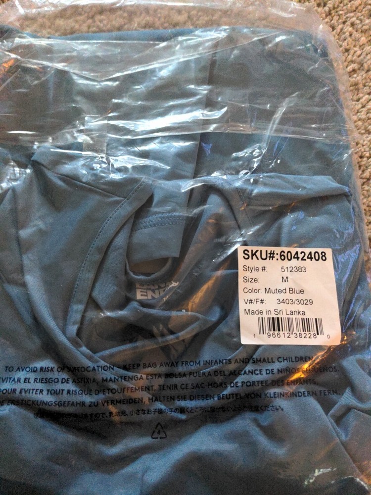 Lands End Muted Blue Medium Thermal Underwear Base Layer NEW B12