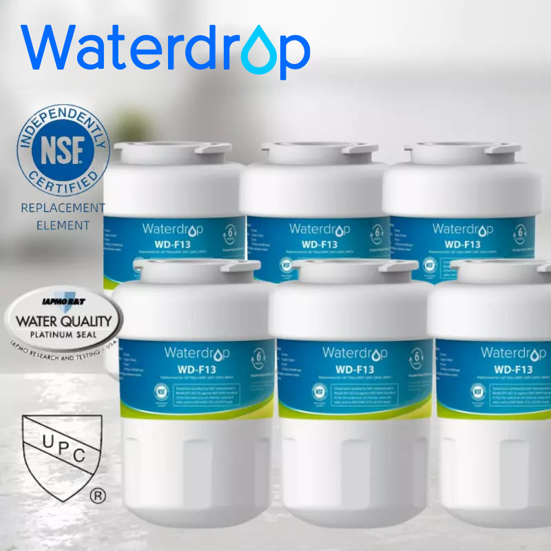 Waterdrop MWF® Refrigerator Water Filter, Replacement for GE® MWF®, 6 pack