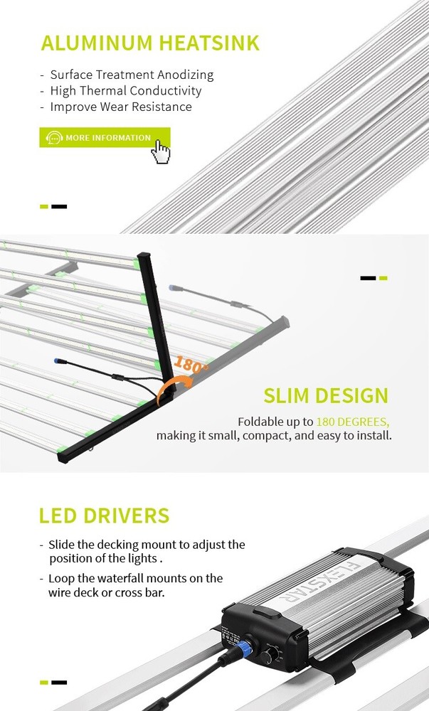 Flexstar 720w Pro - LED Grow Light High Efficiency High Yield Full Spectrum