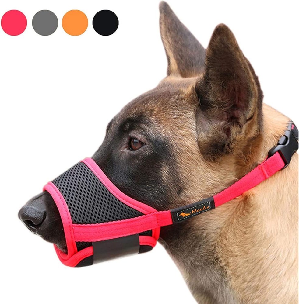 Dog Muzzle,Soft Nylon Muzzle Anti Biting Barking Chewing,Air Mesh Breathable ...