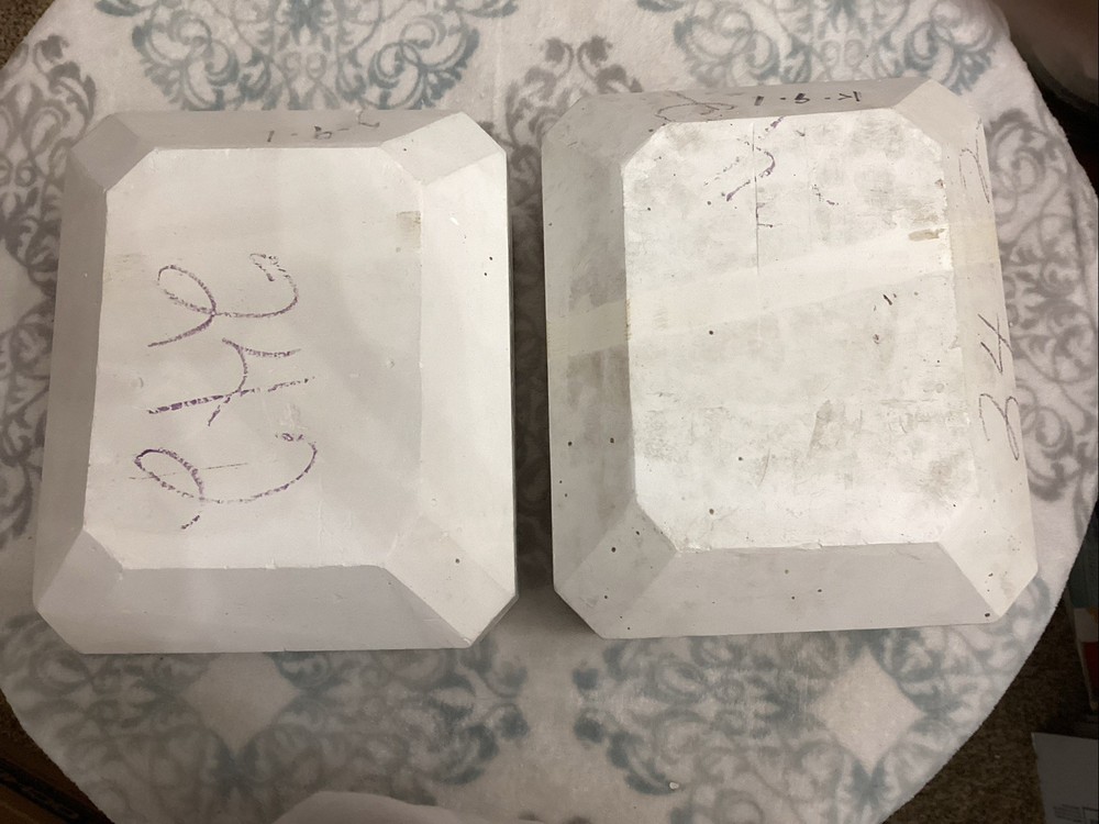 VTG Cramer HC#173 Large Plain Egg Box Candy Dish 2 Molds Ceramic Slip Cast Mold