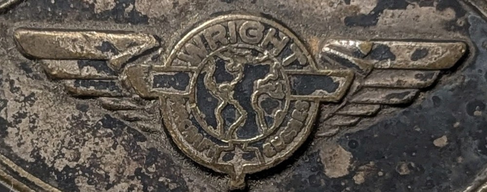1930s 40s Wright Aircraft Engines Wing Logo Key / Tool Tag