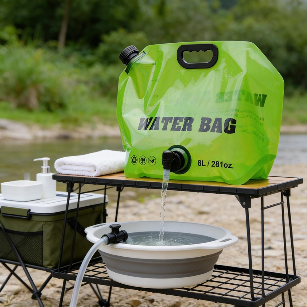 Camping Water Container 8L Leakproof Foldable Pouch Water Container
