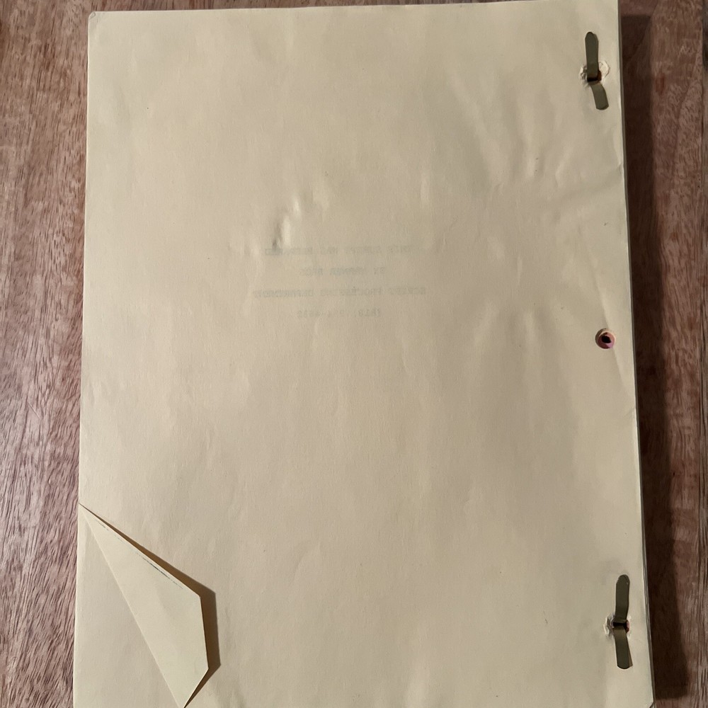 ANALYZE THIS original SCRIPT ROBERT DE NIRO, BILLY CRYSTAL from set Rev. 6/17/98