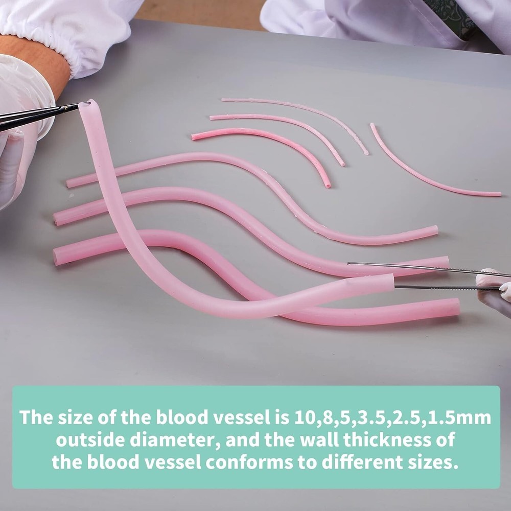 2PCS Vascular Microvascular Anastomosis Suture Practice Exercise Model Mult Size