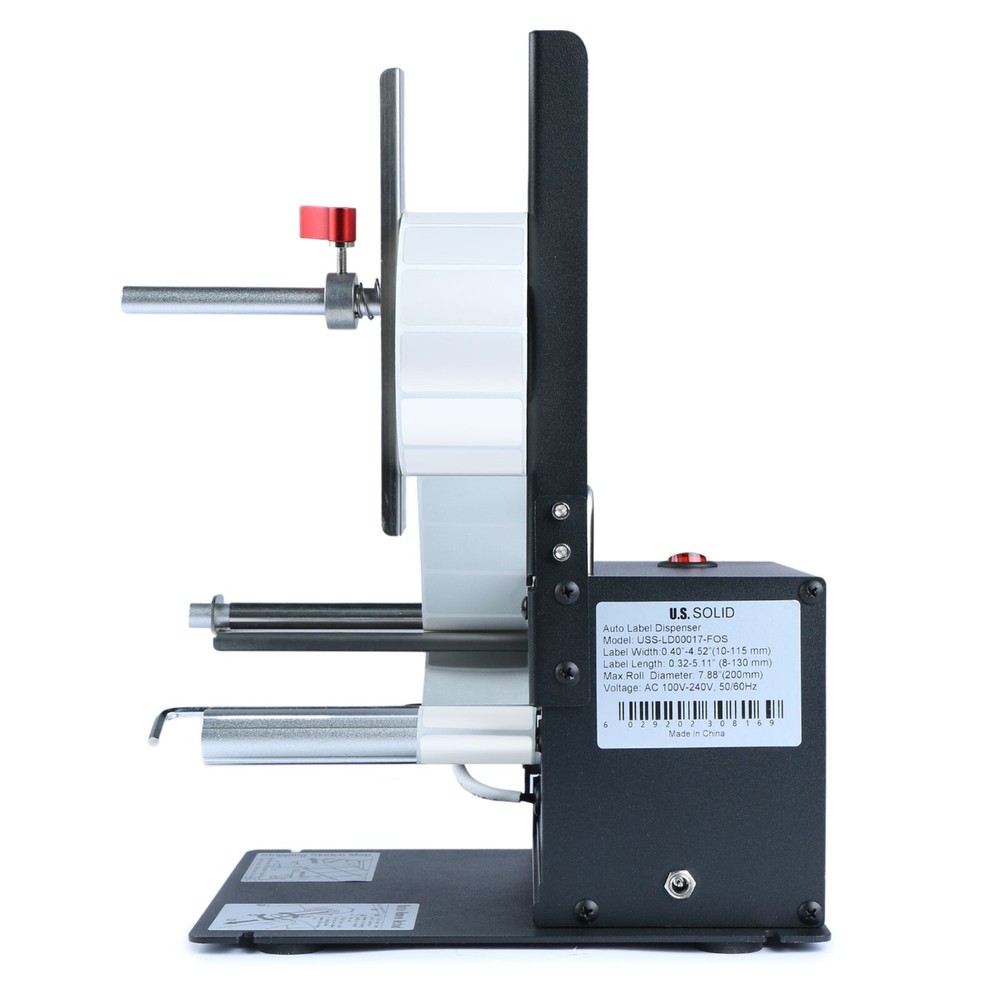 U.S. Solid Automatic Label Dispenser Machine - Clear Labels - Width 10-115MM