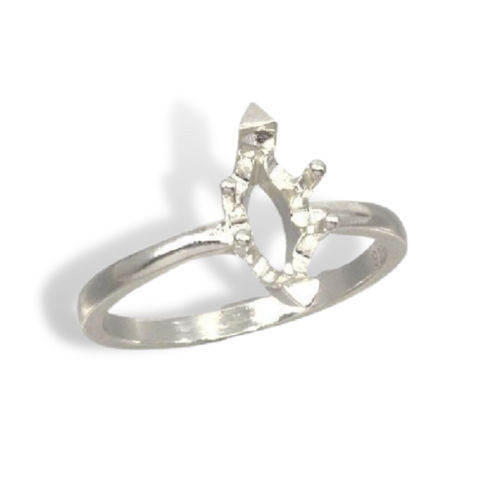 Marquise Solitaire Pre-notched Ring Mounting