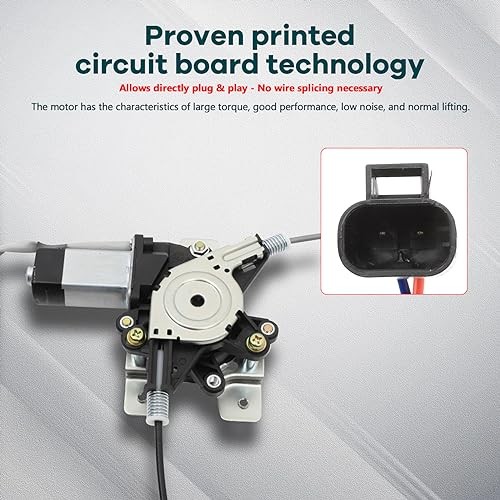 Rear Left Driver Side Power Window Regulator with Motor Fit for 2003 2004