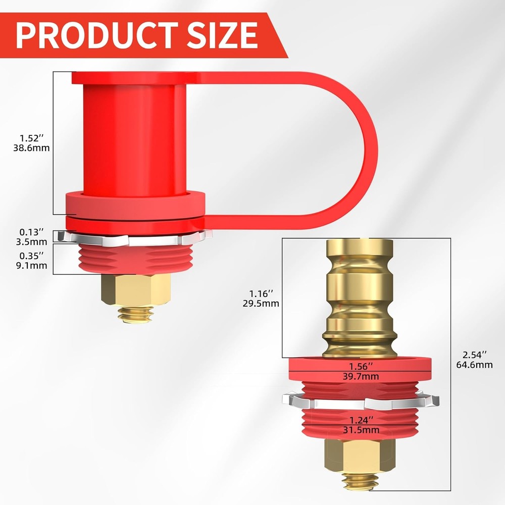 Joinfworld Remote Battery Terminals 3/8" Stud