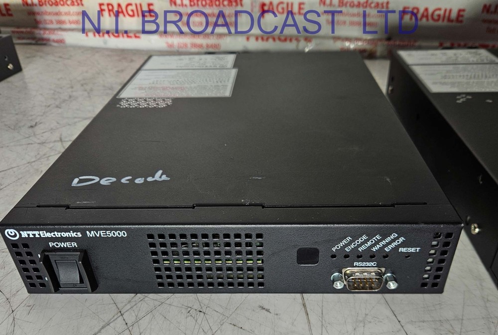 1x NTT IP mvd5000 decoder and 1x IP mve5000 encoder h.264 mpeg4
