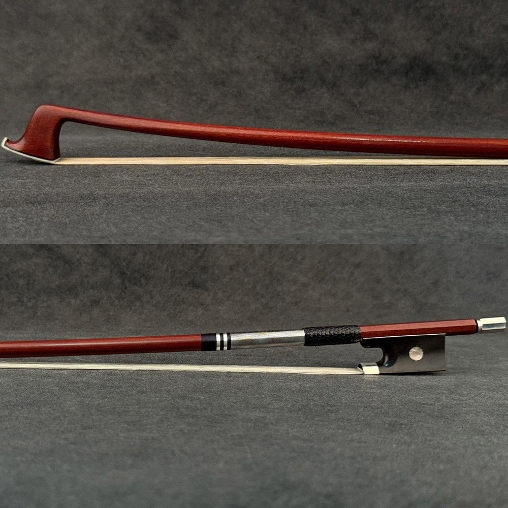 Best Master Antique Pernambuco Violin Bow 4/4 Silver Single Eye Ebony Frog