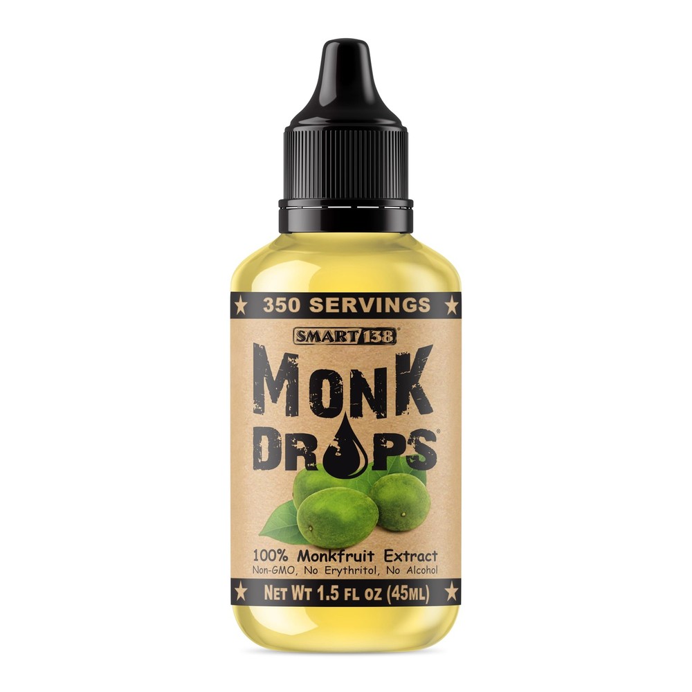 Monk Drops - 100% Monkfruit Liquid Sweetener Zero Glycemic Zero Calories Zero