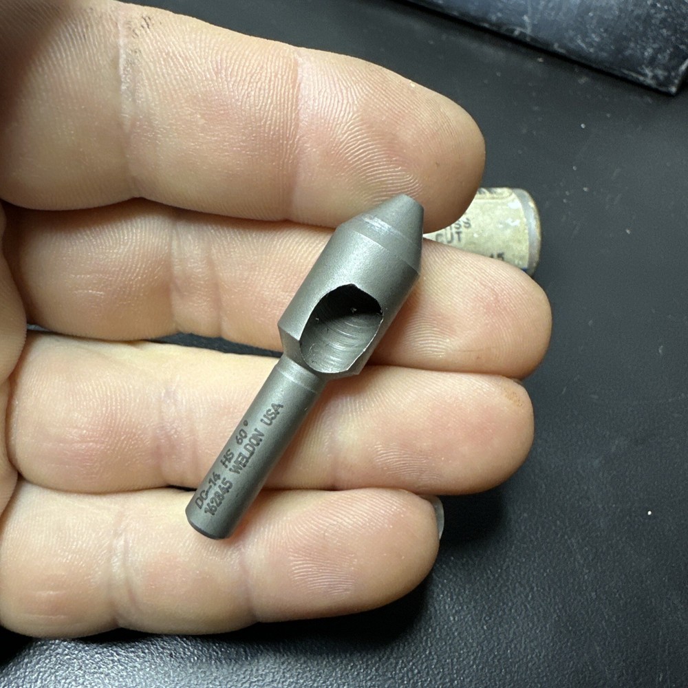 WELDON DC-14 HSS 60° 0 Flute Countersink Deburring " Machinist Tool US