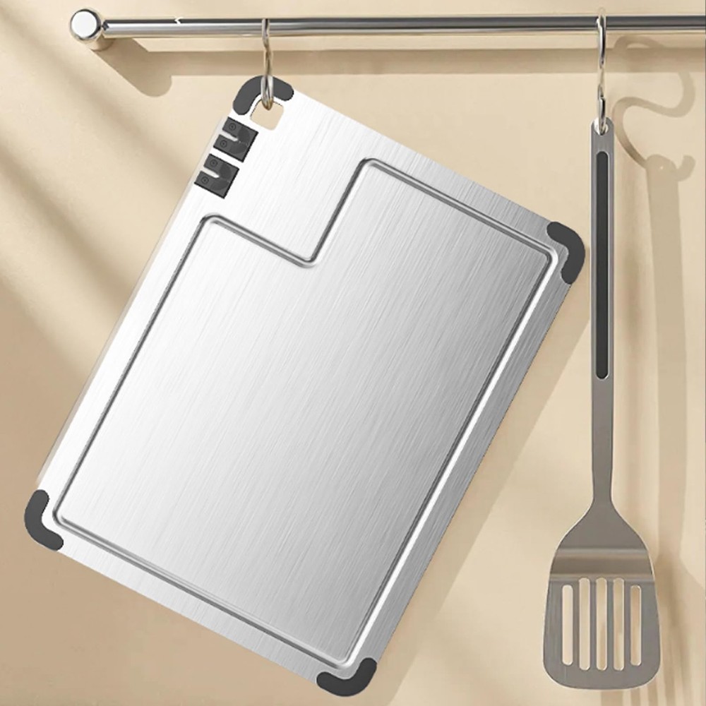 Premium Titanium Cutting Board with Dual Knife Sharpener, Coarse & Fine Sharp...