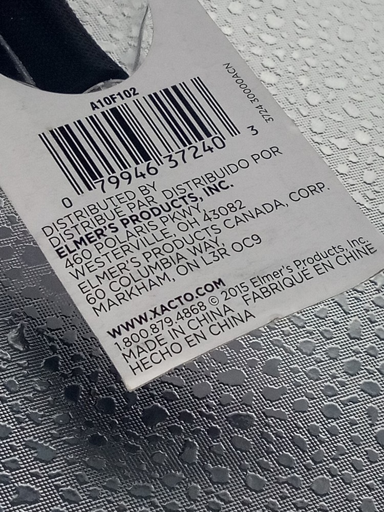 X-Acto X2000 x3724 Black A-Handle Anti-Roll Design