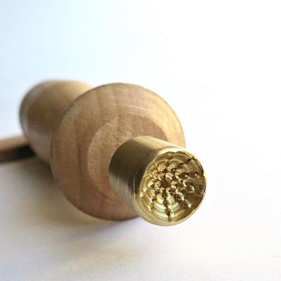 Urchin Brass Mini Stamp Lampwork Tool