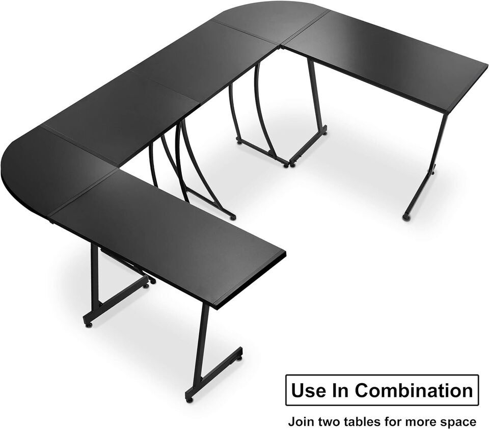 58" L Shaped Computer Desk L Shaped Corner Desk Laptop Study Writing Table