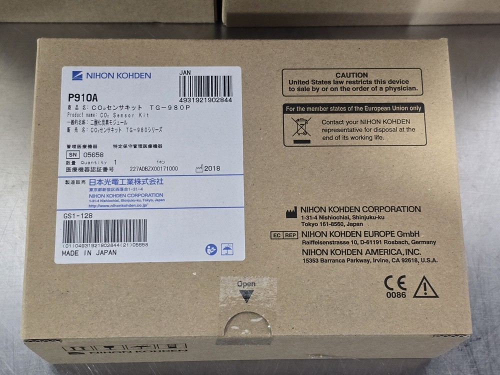 Nihon Kohden P910A TG-980P CAP One CO2 Sensor Kit