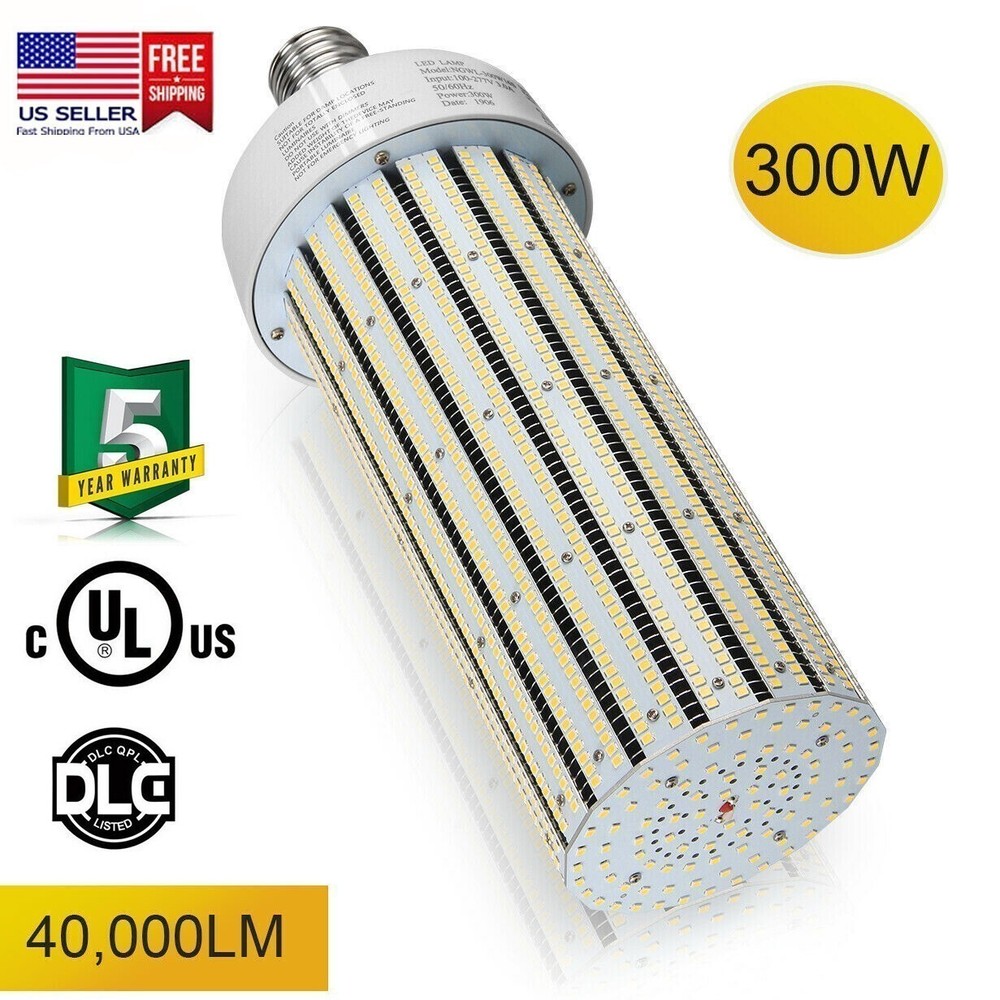 300W LED Corn Bulb Light 5000K Replace 1500W MH/HPS Warehouse Workshop Lighting