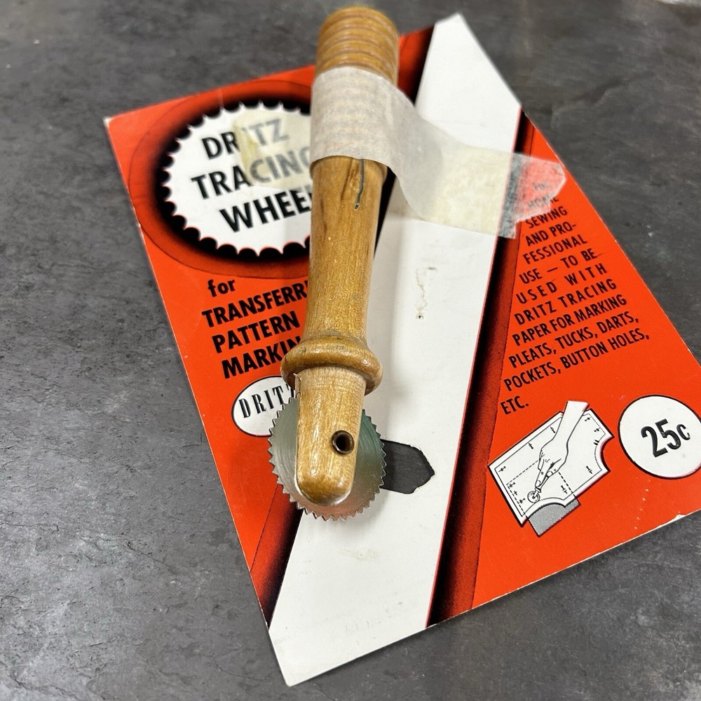 3 Vintage Wooden Sewing Tools- Egg Shaped Sock Darning Tools & Tracing Wheel