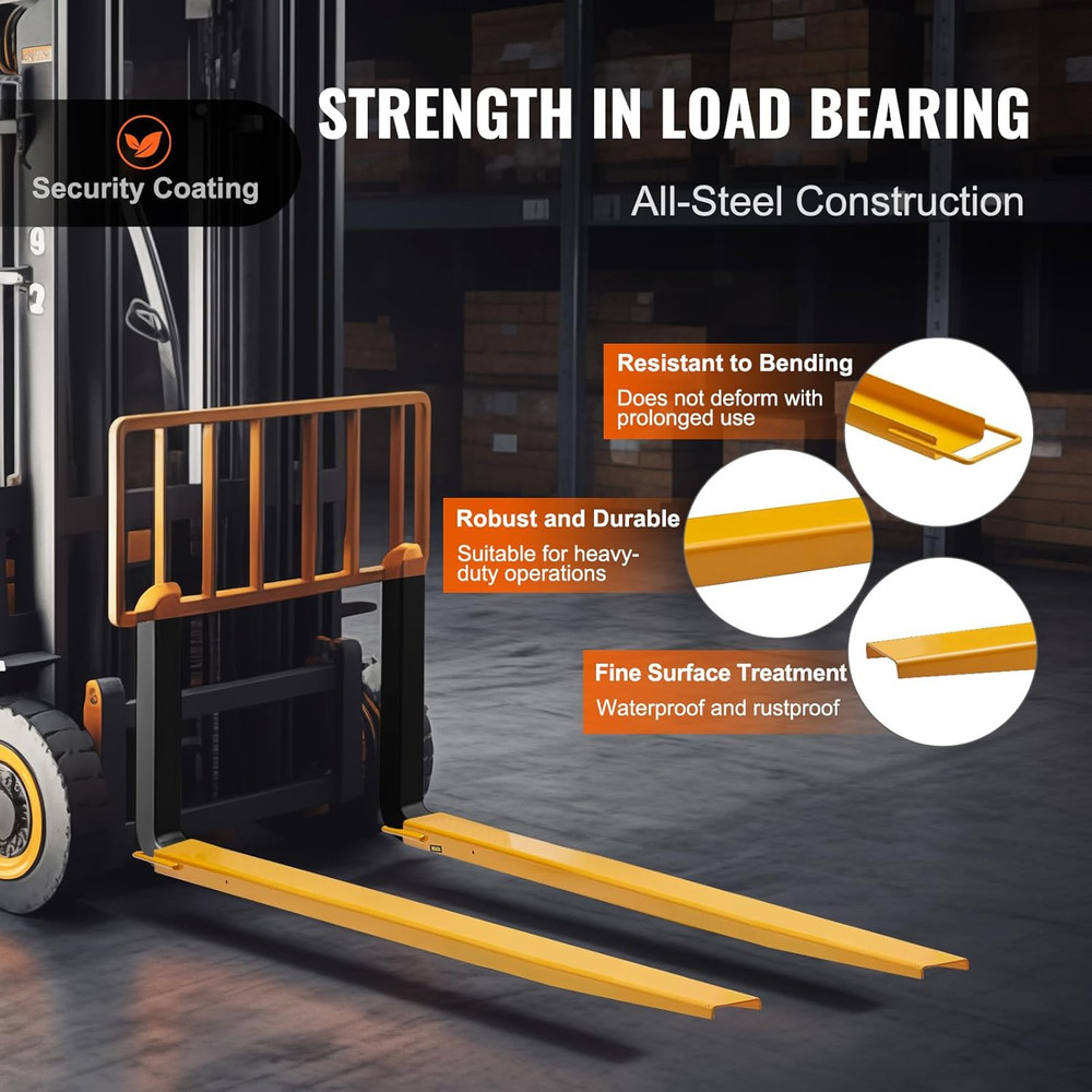 Forklift Extensions, 72 Inch Fork Extensions 5.5 Inch Width, Heavy Duty Fork Ext