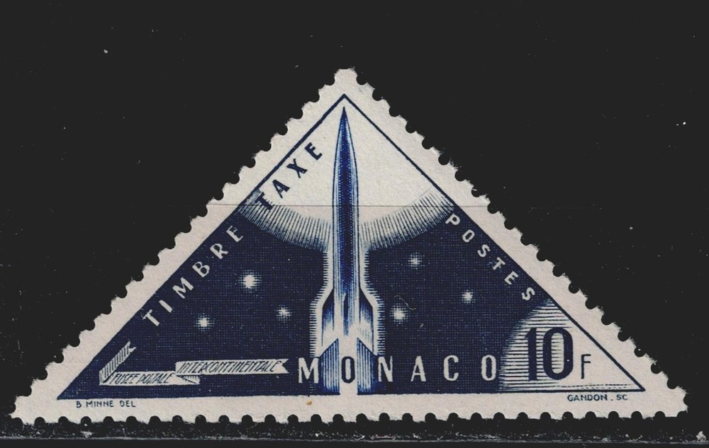 Monaco Space Astronomy Rocket stamp 1964 MNH A-41