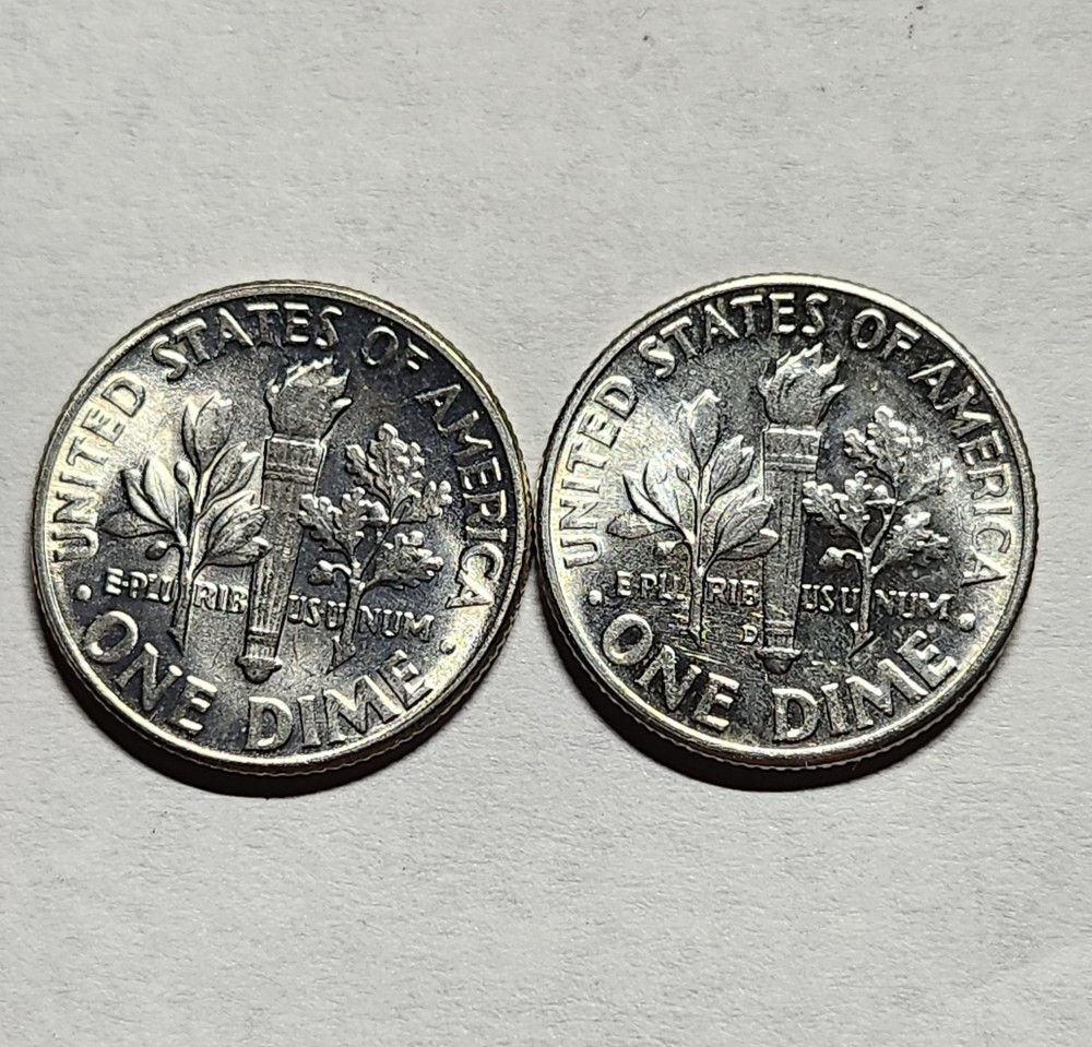 1955 roosevelt dimes P D