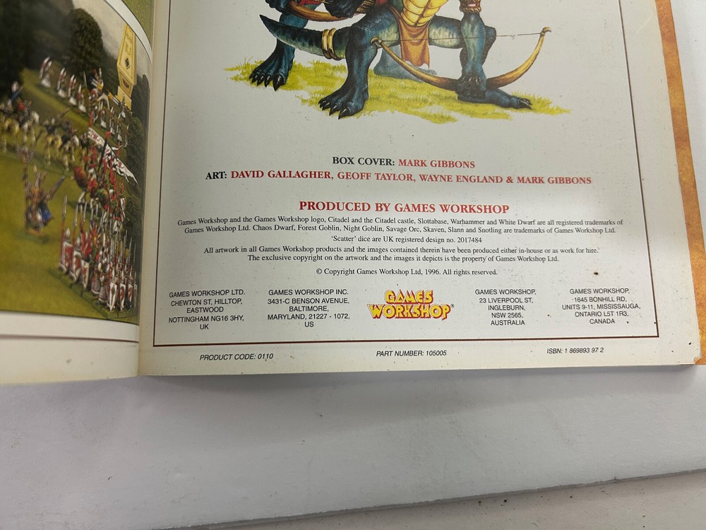 Warhammer BATTLE Book Games Workshop 1996