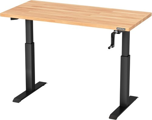 WORKPRO Adjustable Workbench with Crank Handle 300LBS Load Capacity for Workshop