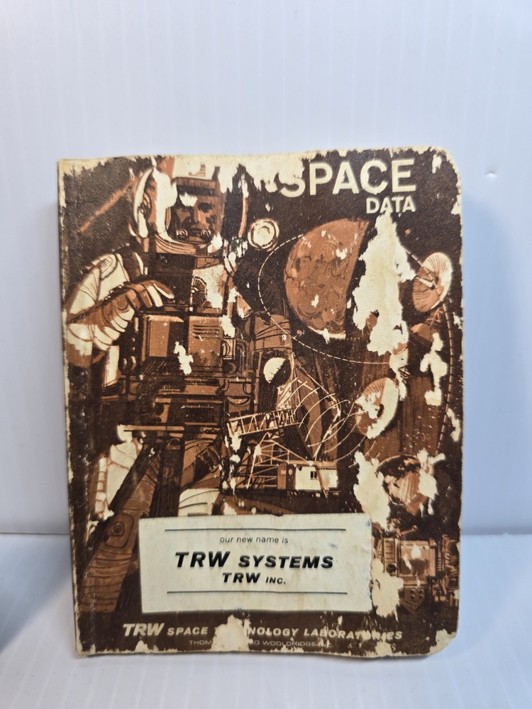 1965 TRW Space Data Pocket Handbook W/ Range Operations Tech Training Card