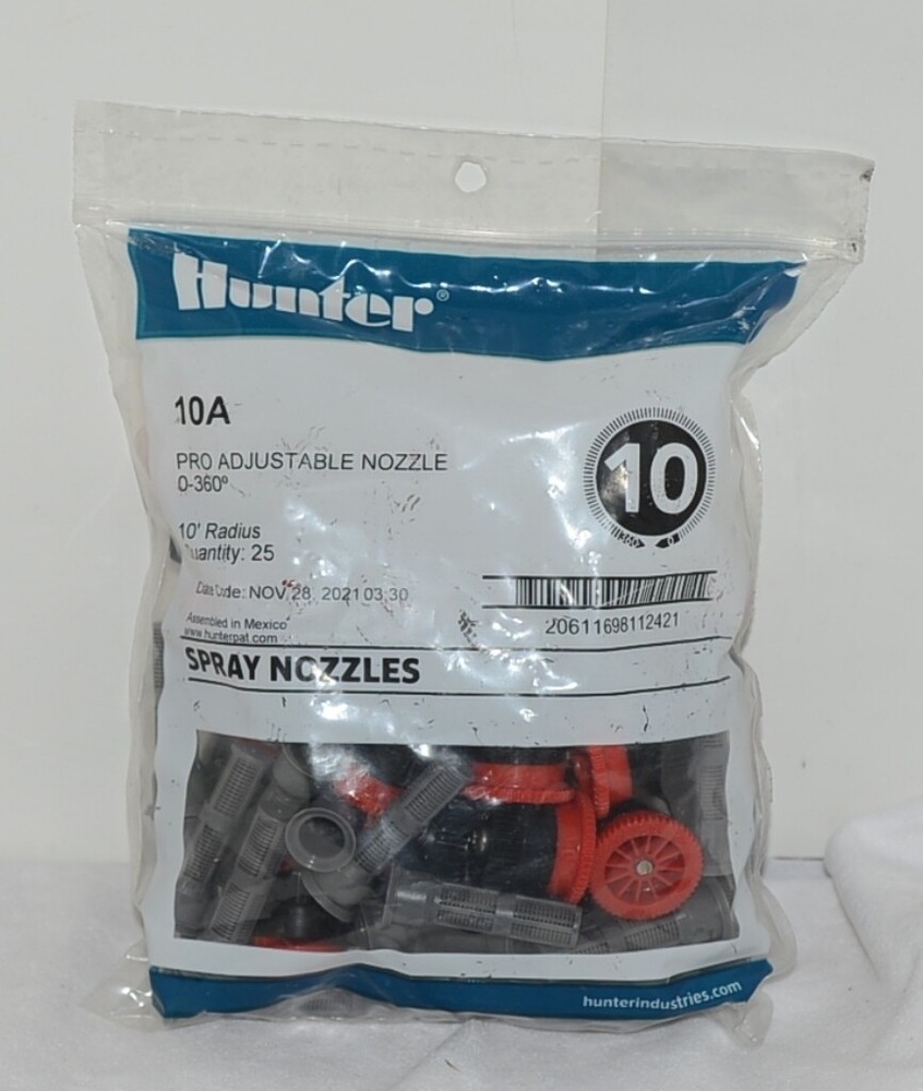 Hunter 10A 10 Foot Radius Pro Adjustable Nozzel 0 360 Pkg 25