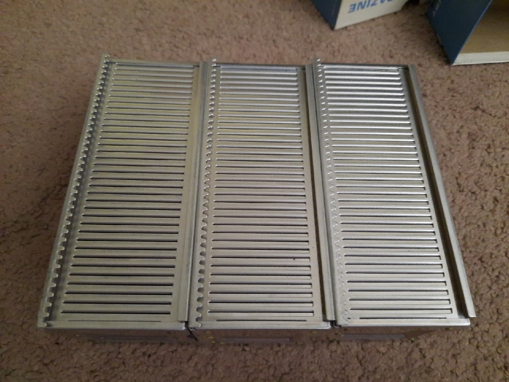 3 Vintage Airequipt slide magazine with boxes