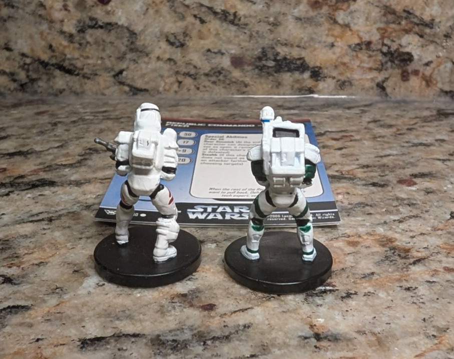 WOTC Star Wars Miniatures - Delta Squad - Clone Commando Sev & Fixer