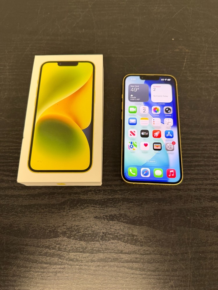 iPhone 14 Unlocked Yellow 128GB Tested & Working!