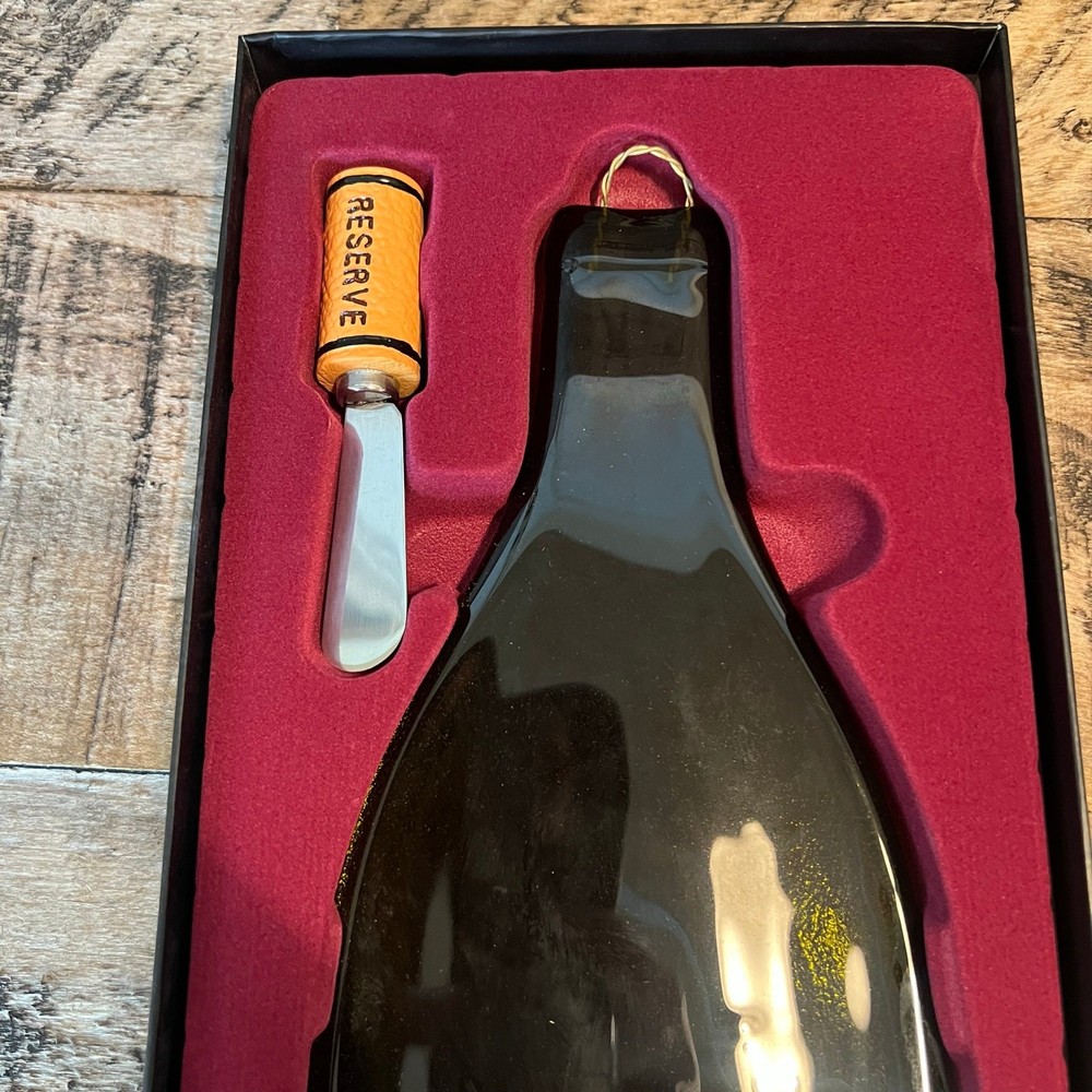 Vintage Wine Bottle Cheeseboard With Cork Cutter